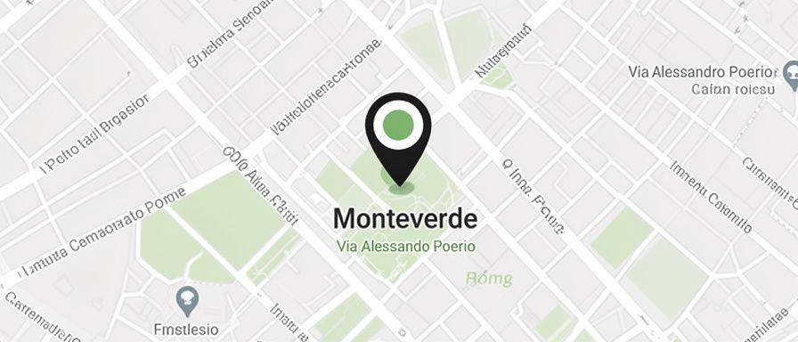 Mappa della zona di Via Alessandro Poerio, Roma